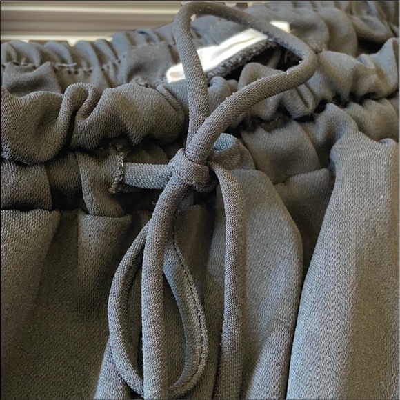 Lush Nordstrom Elastic Tie Waist Shorts Black - Picture 4 of 6